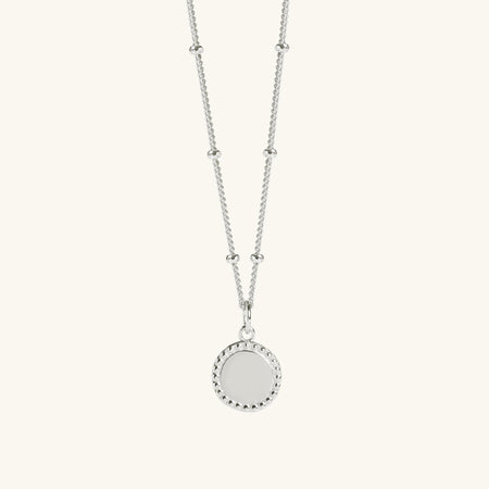 Aura Necklace Silver With Bead Chain